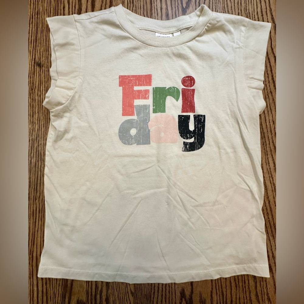 Celebrity Pink Kids Friday Shirt - Cream with Multicolor Print XS